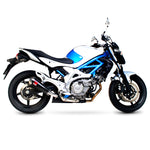 Scorpion Power Cone Satin Titanium Oval Exhaust - Suzuki Gladius 650 2009 - 2016