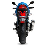 Scorpion Factory Satin Titanium Round Exhaust - Suzuki GSF 1200 Bandit 2001 - 2006