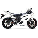 Scorpion Power Cone Satin Titanium Oval Exhaust Carbon Outlet Yamaha YZF 600 R6 06>Current