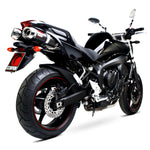 Scorpion Factory Satin Titanium Round Exhaust Carbon Outlet Yamaha FZS 600 Fazer FZ6 07-Current