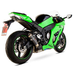 Scorpion RP-1 GP Satin Titanium Round Exhaust - Kawasaki ZX 10R 2011 - 2015