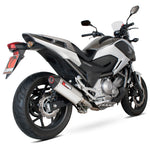 Scorpion Serket Satin Titanium Oval Exhaust - Honda NC700 S/X 2012 - 2013