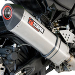 Scorpion Serket Satin Titanium Oval Exhaust - Kawasaki Z 750 2007 - 2012