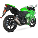 Scorpion Serket Taper Satin Titanium Oval Exhaust - Kawasaki NINJA 250R System 2008 - 2012