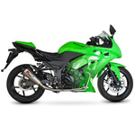 Scorpion Serket Taper Satin Titanium Oval Exhaust - Kawasaki NINJA 250R System 2008 - 2012