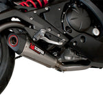 Scorpion Serket Taper Stainless Oval Exhaust - Kawasaki ER6 F/N System 2012 - 2016