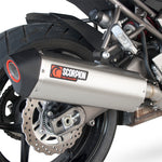 Scorpion Serket Satin Titanium Oval Exhaust - Kawasaki 1000 Versys 2012 - 2014