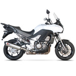 Scorpion Serket Satin Titanium Oval Exhaust - Kawasaki 1000 Versys 2012 - 2014