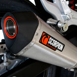 Scorpion Serket Taper Stainless Oval Exhaust - Suzuki Gladius 650 2009 - 2016