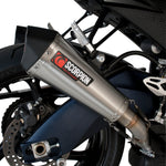 Scorpion Serket Taper Satin Titanium Oval Exhaust - Suzuki GSXR 1000 K9 2009 - 2011