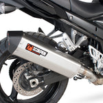 Scorpion Serket Satin Titanium Oval Exhaust - Suzuki GSF 1250 Bandit 2007 - 2015