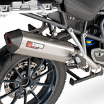 Scorpion Factory Stainless Oval Exhaust - Triumph Tiger 1200 Explorer 2012 - 2015