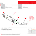 Scorpion Serket Parallel Satin Titanium Oval Exhaust - Suzuki DL 650 V-Strom 2012 - 2016