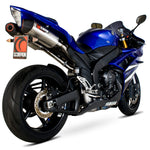 Scorpion Serket Satin Titanium Oval Exhaust - Yamaha YZF 1000 R1 2007 - 2008