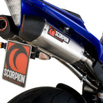 Scorpion Serket Satin Titanium Oval Exhaust - Yamaha YZF 1000 R1 2007 - 2008