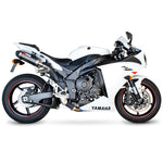 Scorpion Serket Satin Titanium Oval Exhaust - Yamaha YZF 1000 R1 2009 - 2014