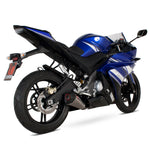 Scorpion Serket Taper Carbon Oval Exhaust - Yamaha YZF R 125 Full System 2008 - 2013