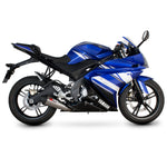 Scorpion Serket Taper Carbon Oval Exhaust - Yamaha YZF R 125 Full System 2008 - 2013