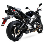 Scorpion Stealth Satin Titanium Oval Exhaust Carbon Outlet Suzuki B KING 08>Current