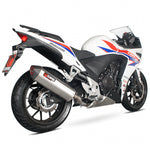 Scorpion Serket Satin Titanium Oval Exhaust - Honda CB 500 R 2013 - 2015