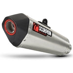 Scorpion Serket Taper Stainless Oval Exhaust - Triumph Street Triple 675 R & RX 2013 - 2016