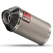 Scorpion Carbine Satin Titanium Extreme Exhaust Carbon Outlet Suzuki GSF 600/650 Bandit 00-06