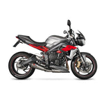 Scorpion Serket Taper Stainless Oval Exhaust - Triumph Street Triple 675 R & RX 2013 - 2016