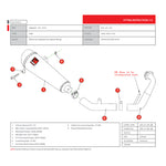 Scorpion Power Cone Stainless Oval Exhaust Carbon Outlet Yamaha YZF R 125 Full System 08>Current