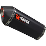 Scorpion Serket Parallel Black Ceramic Oval Exhaust - Vespa GTS GTV 125 250 300 SUPER Full System 09-18