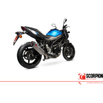 Scorpion Serket Parallel Stainless Oval Exhaust - Suzuki SV 650 2016 - 2021