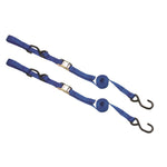 Raceline Heavy Duty Tie Down Straps With Extra Loop  Hook - Blue