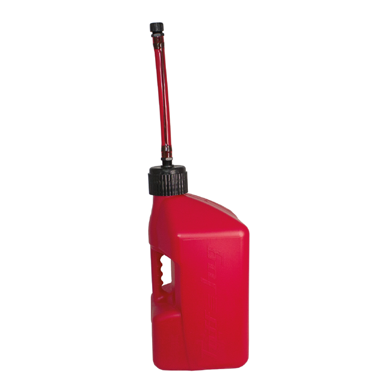 Tuff Jug 10 Litre Fuel Can With Standard Cap & Auto Spout - Red/Red