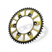 Apico Xtreme Alloy/Steel Rear Sprocket - Suzuki RM 125/250 1992-2008, RMZ250 2007-23, RMZ450 2005-23 - Gold/49T