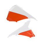 Polisport Air Box Cover - KTM SXF 250/350/450 & SX 125/150/250 2013-15, SX250 2016, XC/XC-F 2013-16 - White/ Orange