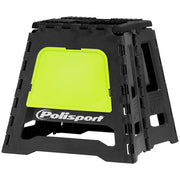 Polisport Moto Fold Out Motocross Bike Paddock Box Stand - Black/ Fluro Yellow