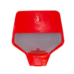 Polisport Universal Vented Front Number Board - Fluro Red