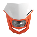 Polisport Halo Universal Front Headlight Unit - White/ Orange