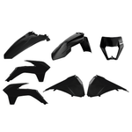 Polisport Enduro Plastics Restyle Kit - KTM EXC/EXC-F 2014-16 Restyle 2019 Kit - Black