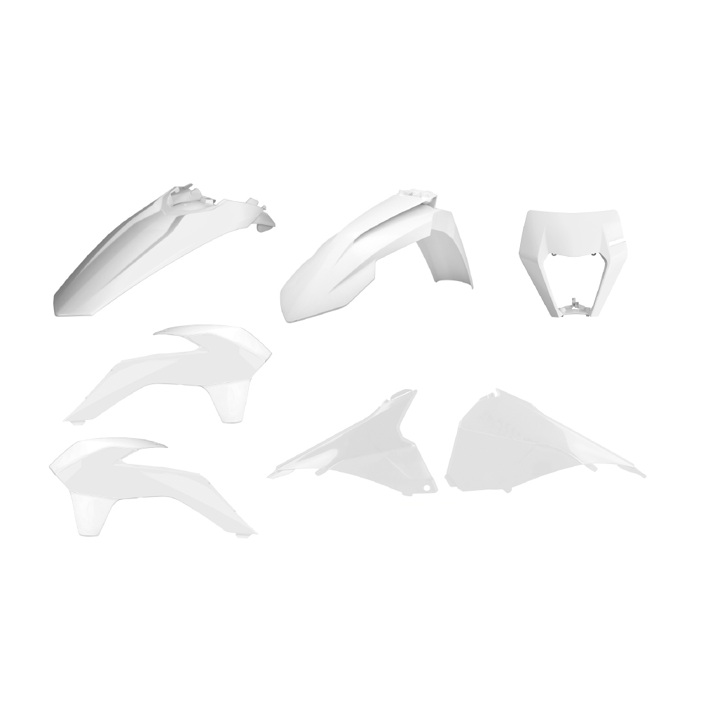 Polisport Plastics Restyle Kit - KTM EXC/EXC-F 2014-16 Restyle To 2019 - White