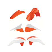 Polisport Standard Plastics Kit - KTM EXC/EXC-F 2014-16 - Orange/ White (OEM '15)