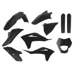 Polisport Enduro Plastics Kit - Gas Gas EC 250/300 & EC 250/350F 2021-23 - Black