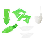 Polisport Plastics Kit - Kawasaki KLX110 2010-23 Green/White - OEM