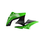 Polisport Radiator Scoops - Kawasaki KXF250 2009-12 - Green/ Black