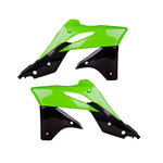 Polisport Radiator Scoops - Kawasaki KXF250 2013-16 - Green/ Black