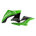 Polisport Radiator Scoops - Kawasaki KXF450 2009-11 - Green/ Black