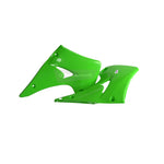 Polisport Radiator Scoops - Kawasaki KX 125/250 2003-08 - Green